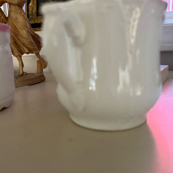 Vintage mustache mug, floral shave mug, rose, Victorian, pink - Picture 8 of 10